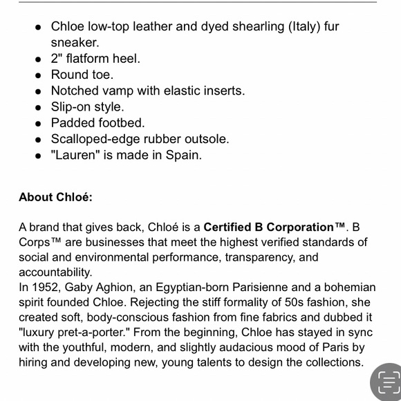 CHLOE LAUREN SLIP-ON SHEARLING SHOE IN MILD BEIGE REAL FUR DYED LAMBSKIN SIZE 9 - Picture 16 of 16